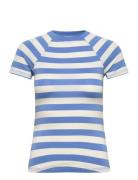 Striped Print T-Shirt Mango Blue