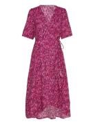 Onlleah S/S Wrap Midi Dress Ex Ptm ONLY Pink