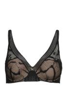 True Lace Plunge Spacer Bra CHANTELLE Black