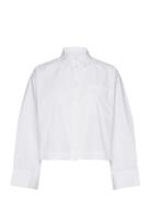 Slfastha Ls Cropped Boxy Shirt B Selected Femme White