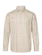 Slhregsaturn-Untuck Shirt Ls Classic Selected Homme Beige
