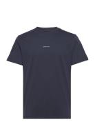 Slhaspen Print Ss O-Neck Tee W Noos Selected Homme Navy