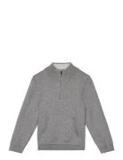 Zip Knit Sweater Mango Grey