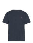 Regular Fit Badge T-Shirt - Gots/Ve Knowledge Cotton Apparel Navy