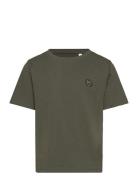 Regular Fit Badge T-Shirt - Gots/Ve Knowledge Cotton Apparel Khaki