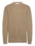 Slhbert Relaxed Ls Knit Stu Crew Neck W Selected Homme Beige