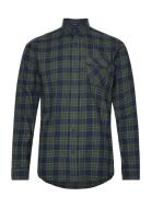 Checked Twill Shirt L/S Lindbergh Navy