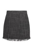Diana Boucle Skirt A-View Black