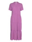 Edasz Ss Maxi Dress Saint Tropez Pink