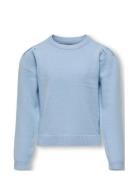 Koglesly L/S Puff Pullover Cp Knt Kids Only Blue