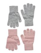 Glitter Gloves - 2-Pack Melton Pink
