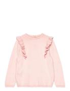 Ruffle Knitted Sweater Mango Pink