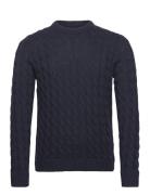 Onskicker Life Reg 3 Cable Crew Knit ONLY & SONS Navy