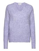 Onlcamilla V-Neck L/S Pullover Knt Noos ONLY Purple