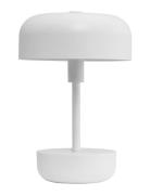 Haipot Hvid Led Genopladelig Bordlampe Dyberg Larsen White