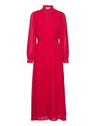 Slfdarcie Ls Ankle Plisse Dress B Selected Femme Red