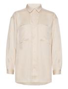 Esleonora Ls Shirt Esme Studios Beige