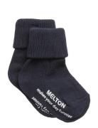 Cotton Socks - Anti-Slip Melton Blue