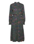 Balsas Aop Volant Dress Ruffle Collar Tamaris Apparel Green