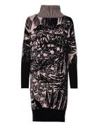 Turtle Neck Dress, Autumn Garden Papu Black