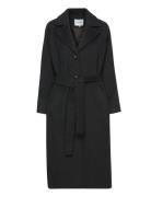 Msgloria Wool Belted Coat Minus Black