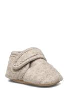 Classic Wool Slippers Melton Beige