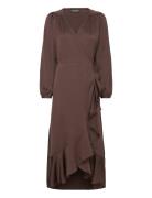 Slkarven Dress Ls Soaked In Luxury Brown