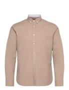 Oxford Stretch Plain L/S Clean Cut Copenhagen Beige