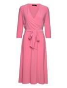 Surplice Jersey Dress Lauren Ralph Lauren Pink