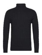 Slhryan Structure Roll Neck W Selected Homme Black
