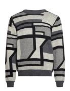 J S O-Neck Knit Clean Cut Copenhagen Grey