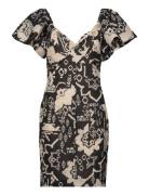 Deon Candra Jacquard Dress French Connection Black