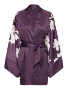 Kimono Satin Isla Flower Hunkemöller Purple