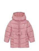 Belted Puffer Coat Tom Tailor Pink
