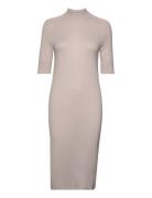 Extra Fine Wool 1/2 Sleeve Dress Calvin Klein Beige