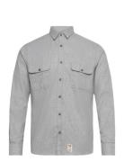 Glenn Flannel Shirt Ls Fat Moose Grey