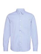 Timothy Paper Poplin Shirt Wood Wood Blue