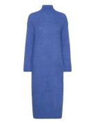 Slfmaline Ls Knit Dress High Neck Noos Selected Femme Blue