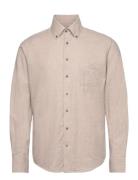 Bs Cotton Casual Modern Fit Shirt Bruun & Stengade Beige