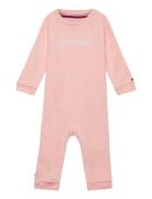 Baby Curved Monotype Coverall Tommy Hilfiger Pink