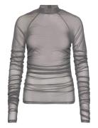 Printed Mesh Plated Long Sleeve HAN Kjøbenhavn Grey