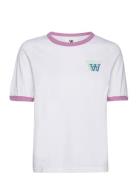 Fia Stacked Logo T-Shirt Double A By Wood Wood White