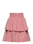 Skirt Aop W. Scrunchie W. Lin. Minymo Pink