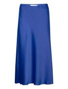 Slflena Hw Midi Skirt Noos Selected Femme Blue