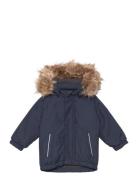 Parka W. Fake Fur Color Kids Navy