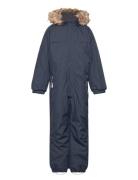 Coverall W. Fake Fur Color Kids Navy