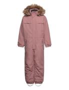 Coverall W. Fake Fur Color Kids Pink