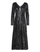 Slfalaia Ls Midi Sequins Dress B Selected Femme Black