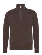 Slhrodney Ls High Neck Half Zip W Selected Homme Brown