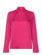 Slfivy Ls Satin Top B Selected Femme Pink